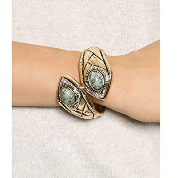 Dreams With Me Hinged Bracelet Turquoise - Picture 2 of 5